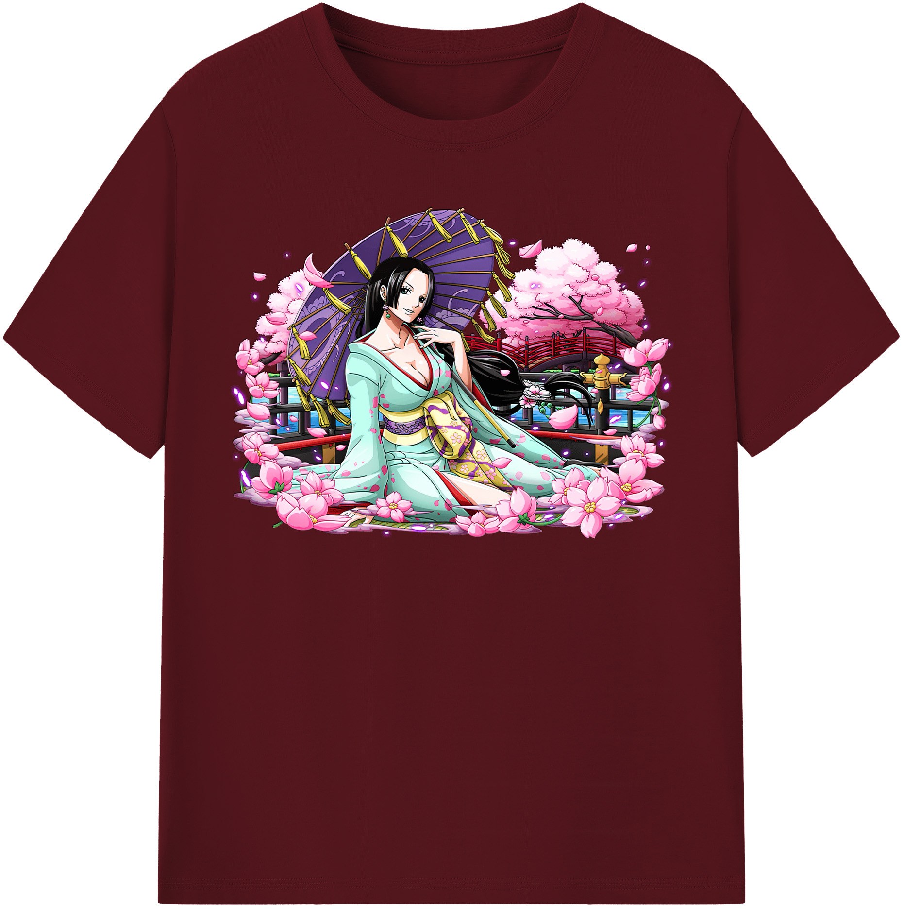 ワンピース ボア・ハンコック ONE PIECE Boa·Hancock 綿100％半袖Tシャツ（フロントプリント）